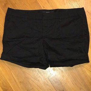 Torrid Size 18 black cuffed shorts, w/ belt loops